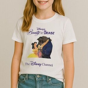 Beauty and the Beast Disney Channel promotional T-Shirt, PLUS Pin and Watch RARE